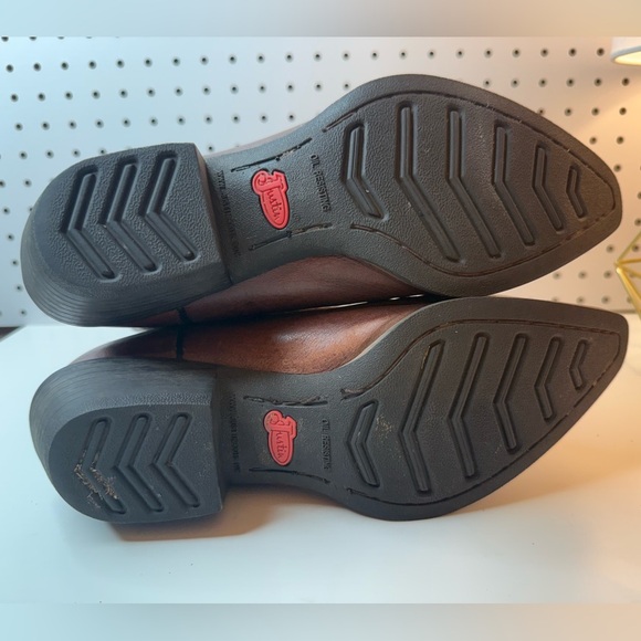 Justin Boots Dark Brown Mustang Cowhide Leather Style L2559 Women's Size 10C - Picture 10 of 17